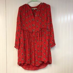 Lucky Brand Red Floral Blouse